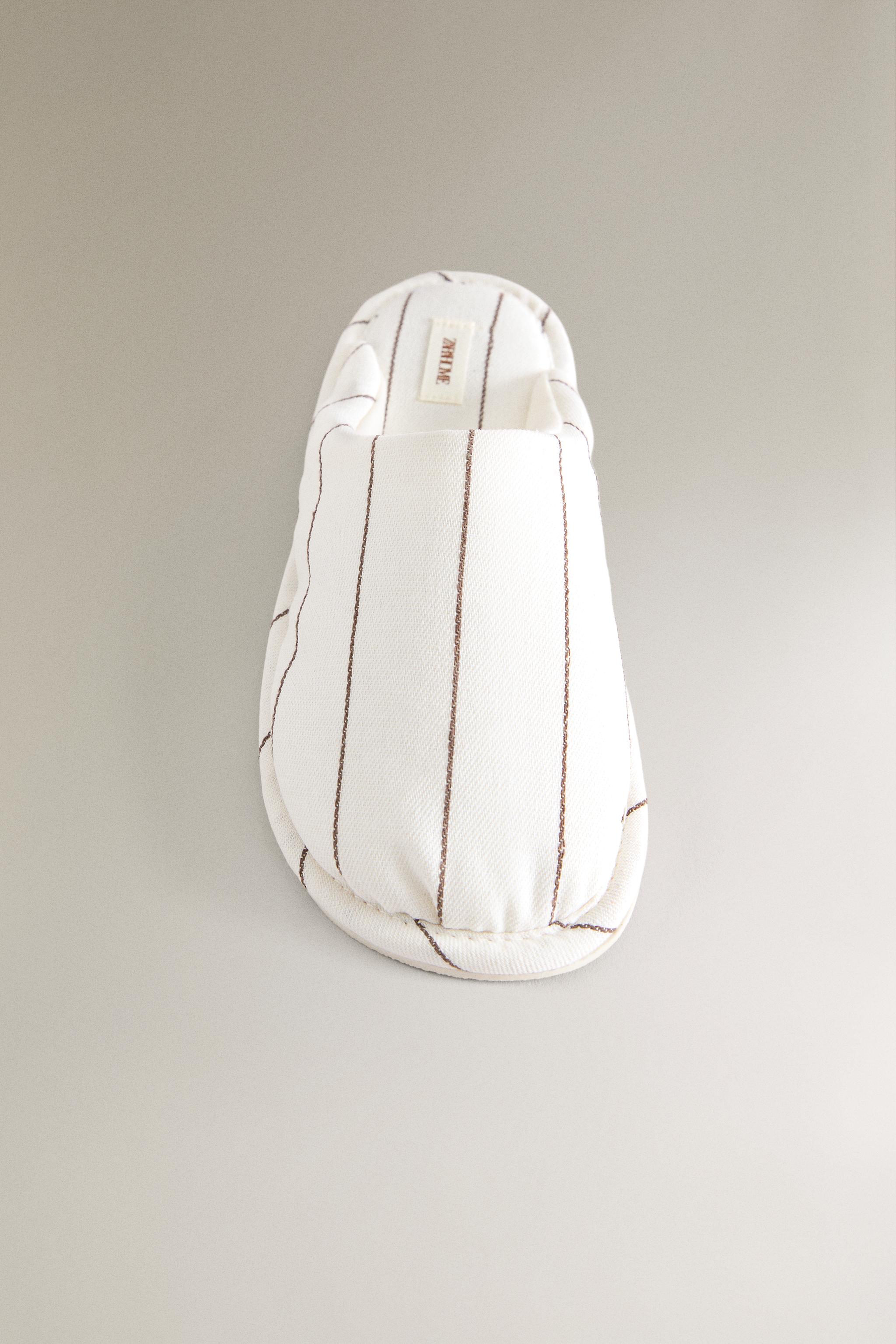 STRIPED MULE SLIPPERS